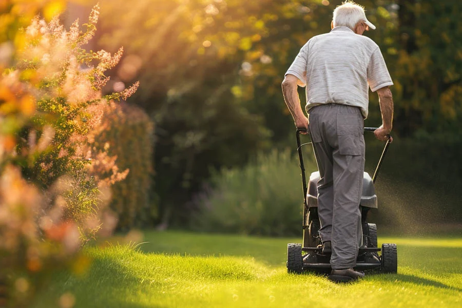 small battery powered lawn mower